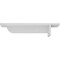 Ekena Millwork Heaton Hidden Support Steel Bracket w/ 6" Support Depth, Hammered White 3"W x 10"D x 2"H BKTM03X10X02HEHWH - alternate 8
